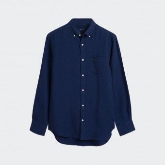 Camisa de lino de corte regular de Gant