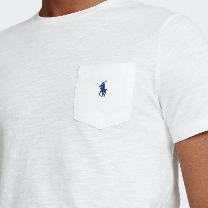 T-Shirt Ralph Lauren com bolso para Homem - Branca