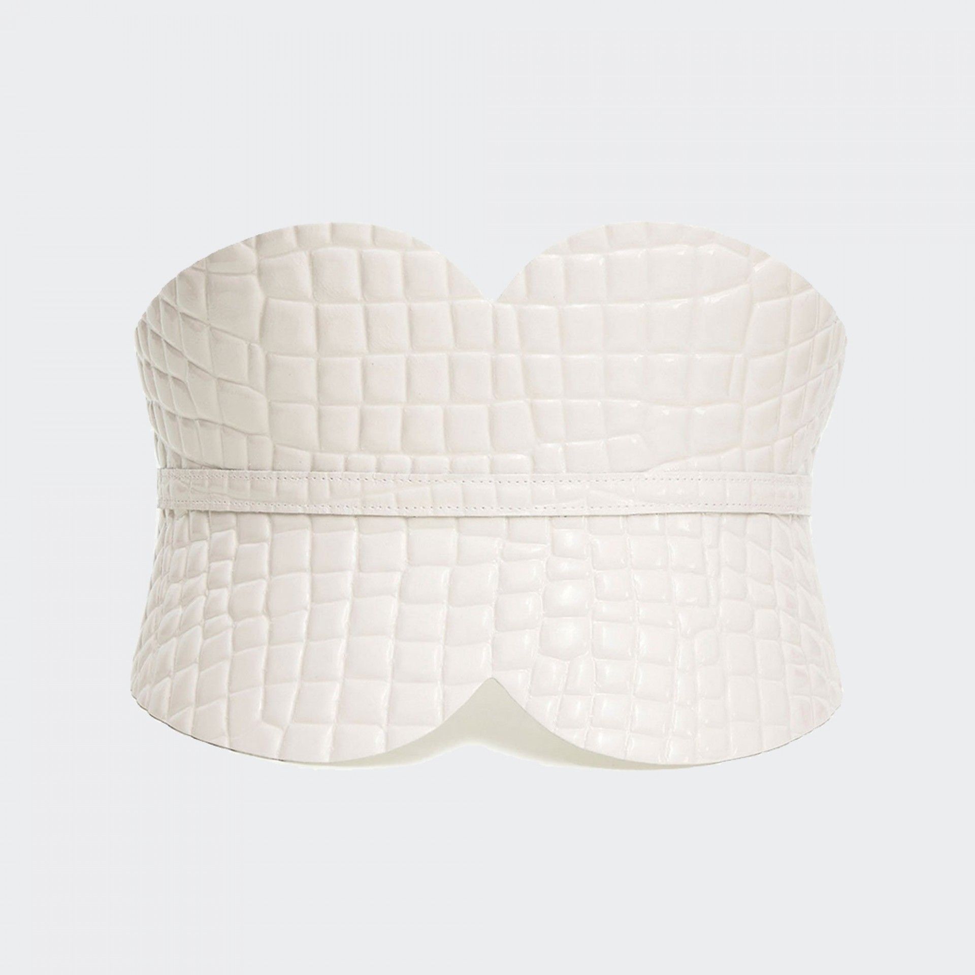 Aniye By Lips wide crocodile effect leather belt