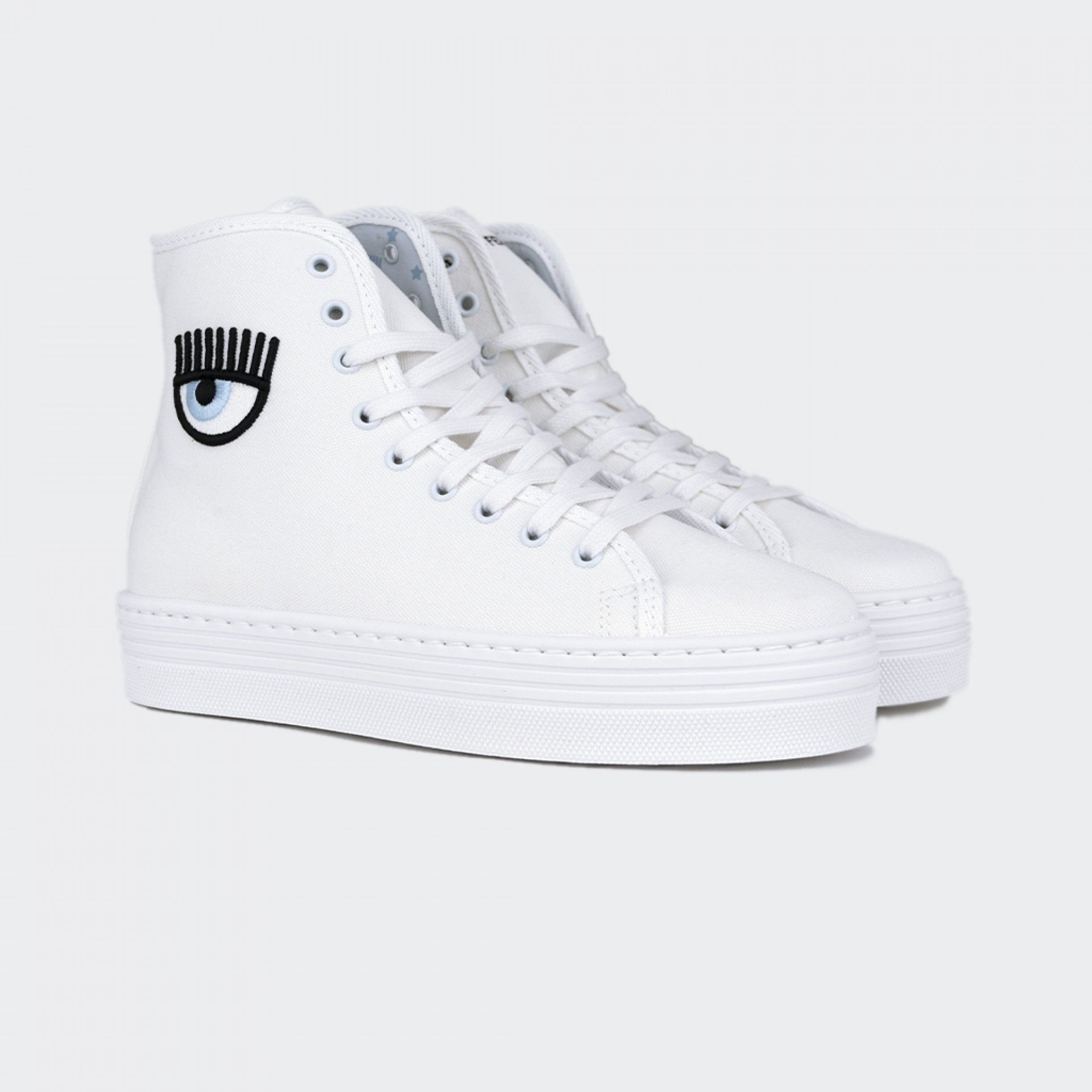 Baskets à logo et patch Chiara Ferragni