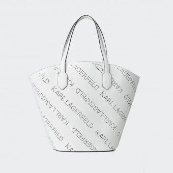 Karl Lagerfeld K/Punched Logo Bolso de hombro grande