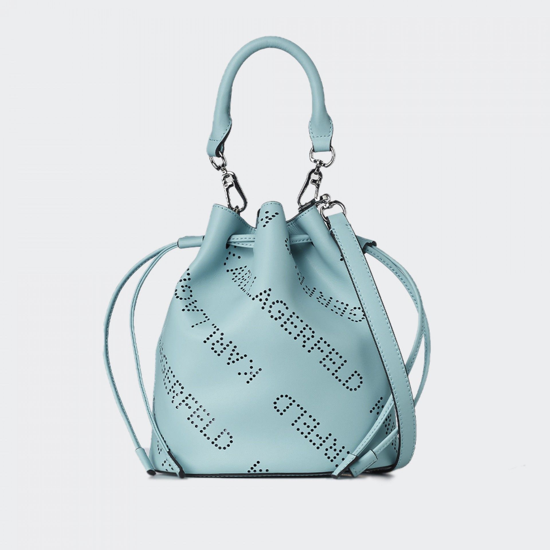 Karl Lagerfeld K/Punched Logo Bucket Bag