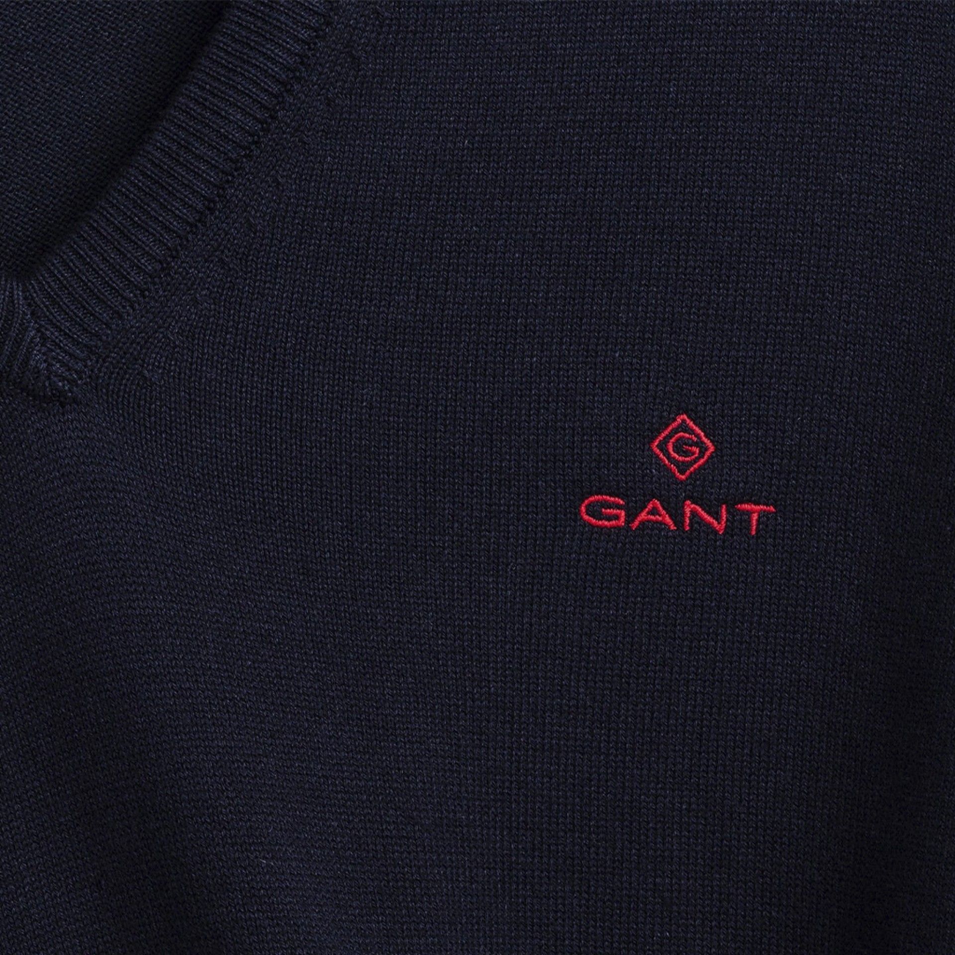 Camisola em Algodão com Gola em V Gant