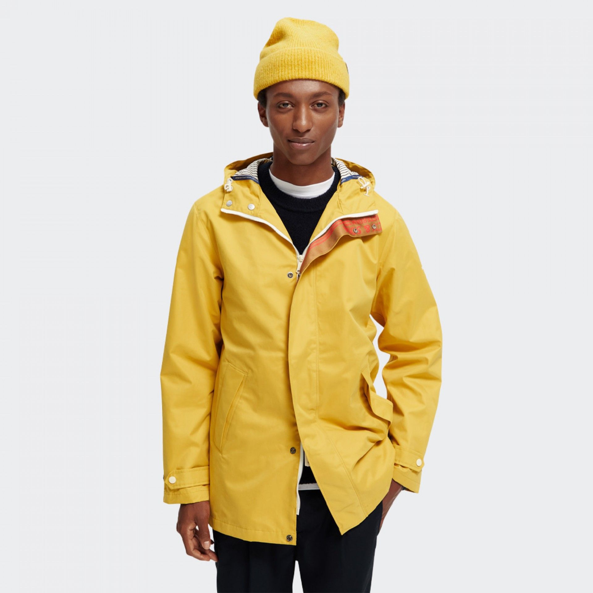 Parka impermeable con capucha y bolsillos laterales de Scotch & Soda