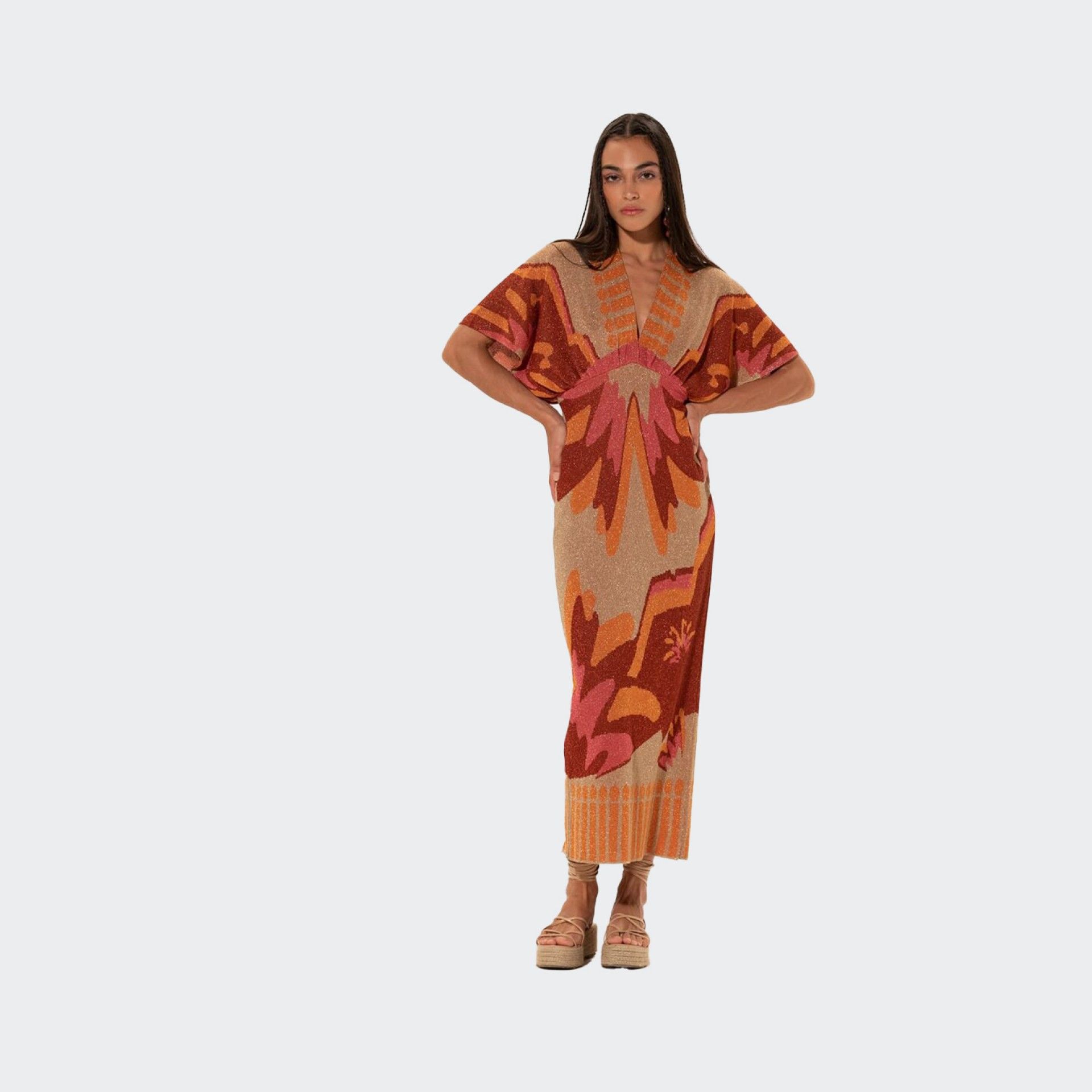 Robe midi en jacquard lurex Même Road