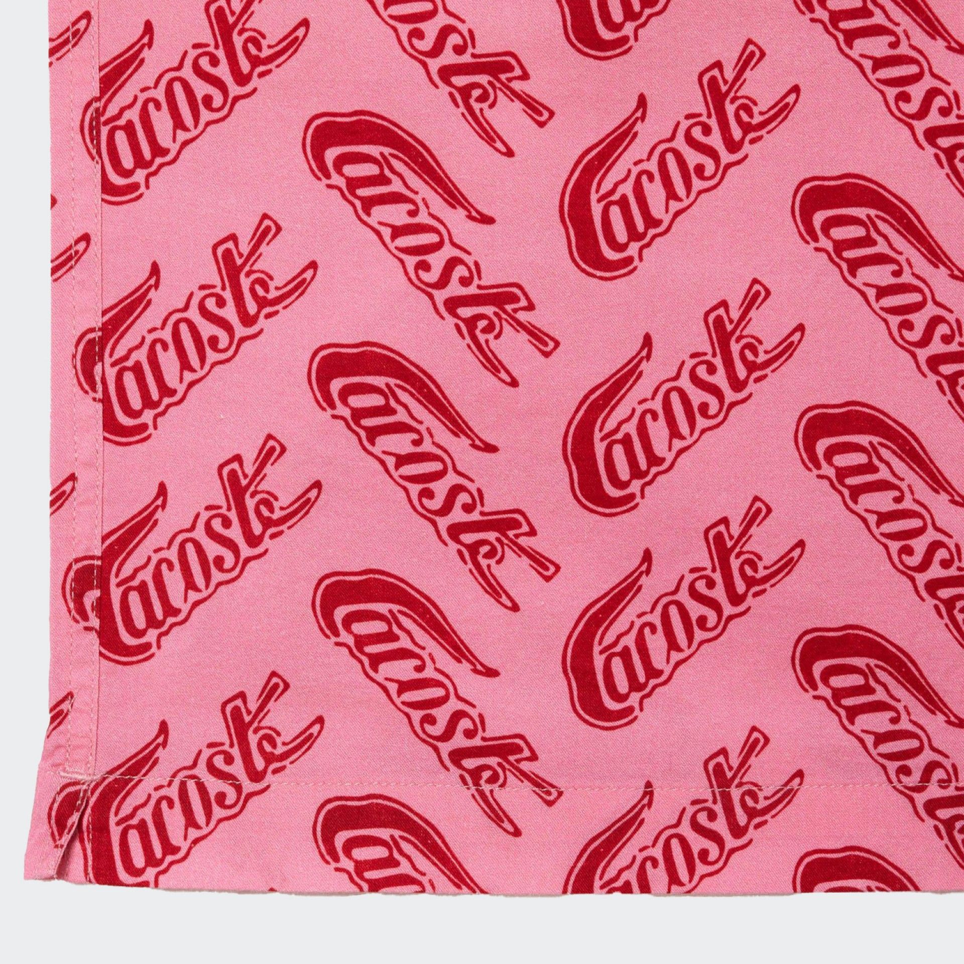 Camisa Lacoste Vintage Print Rosa