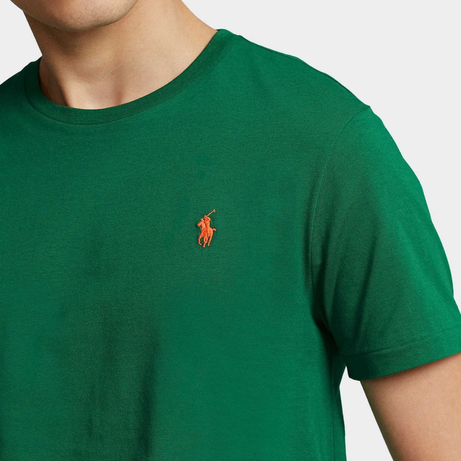 Camiseta de Algodón con Logotipo Bordado de Polo Ralph Lauren