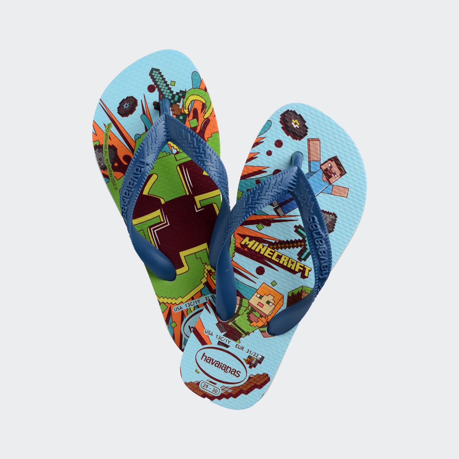 Chanclas Havaianas para niños Minecraft