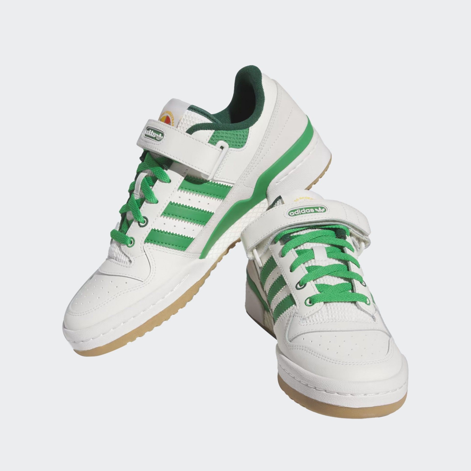 Adidas Forum Low White Sneakers White and Green