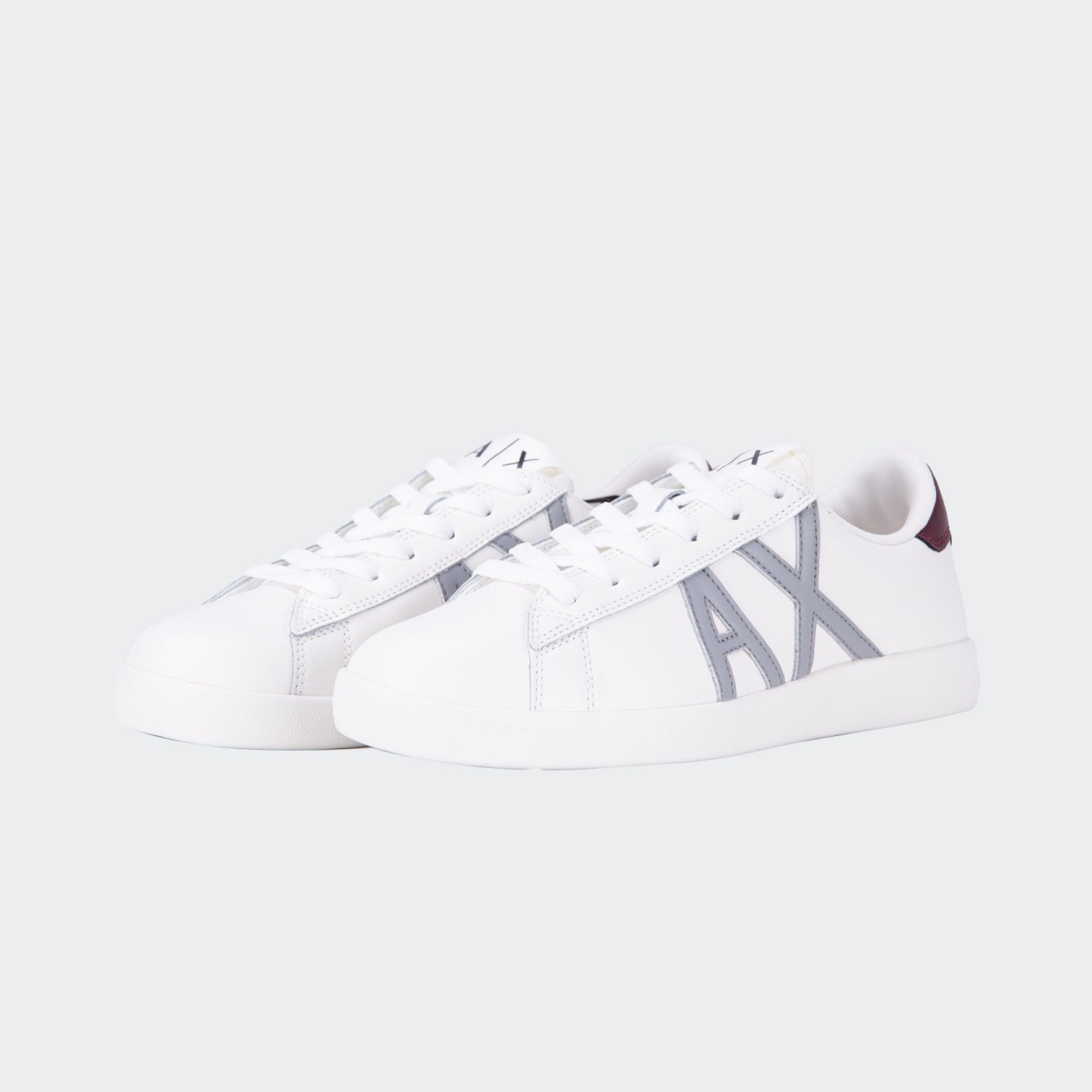 Armani Exchange Off-White Logo Sneakers