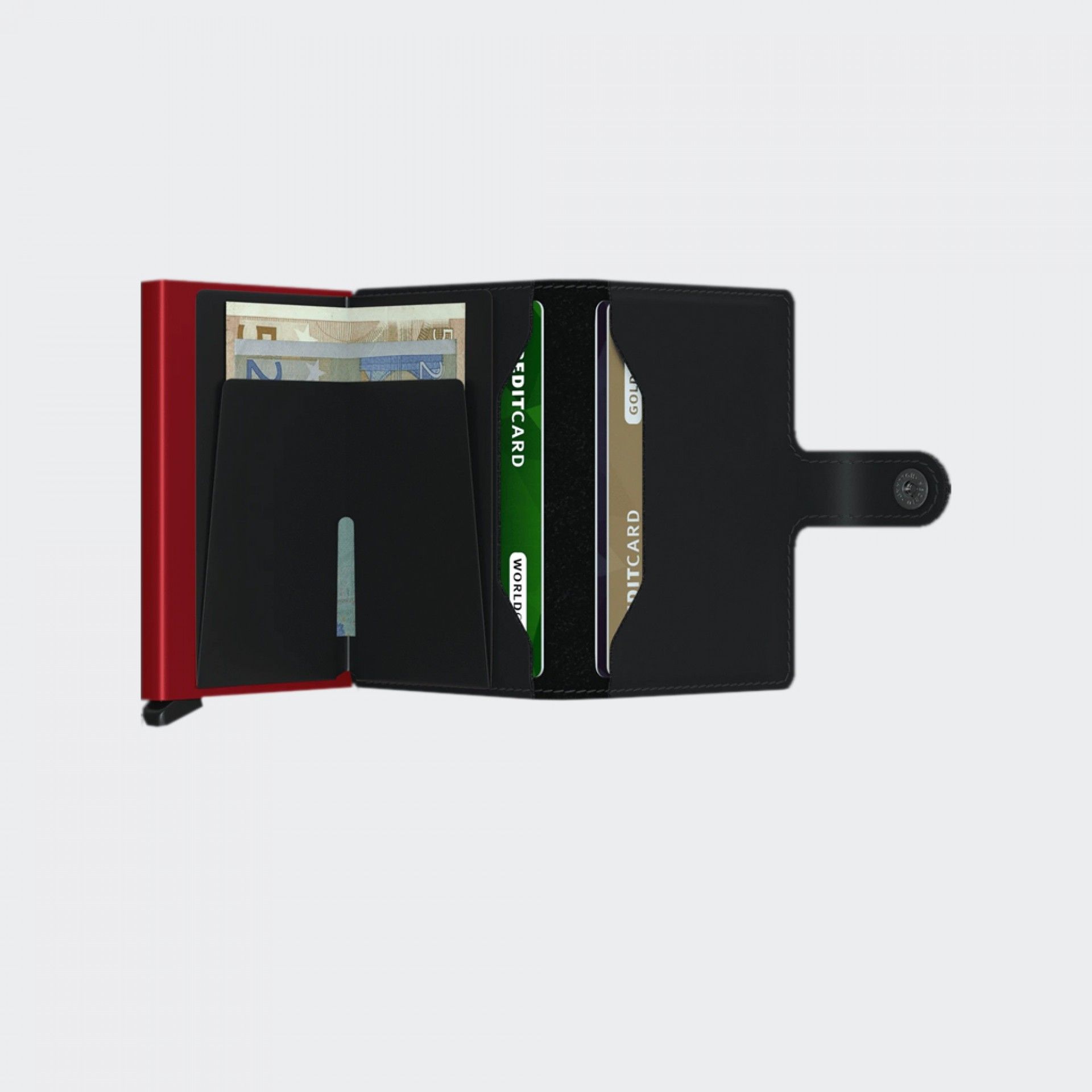 Cartera Secrid Miniwallet Matte Black & Red