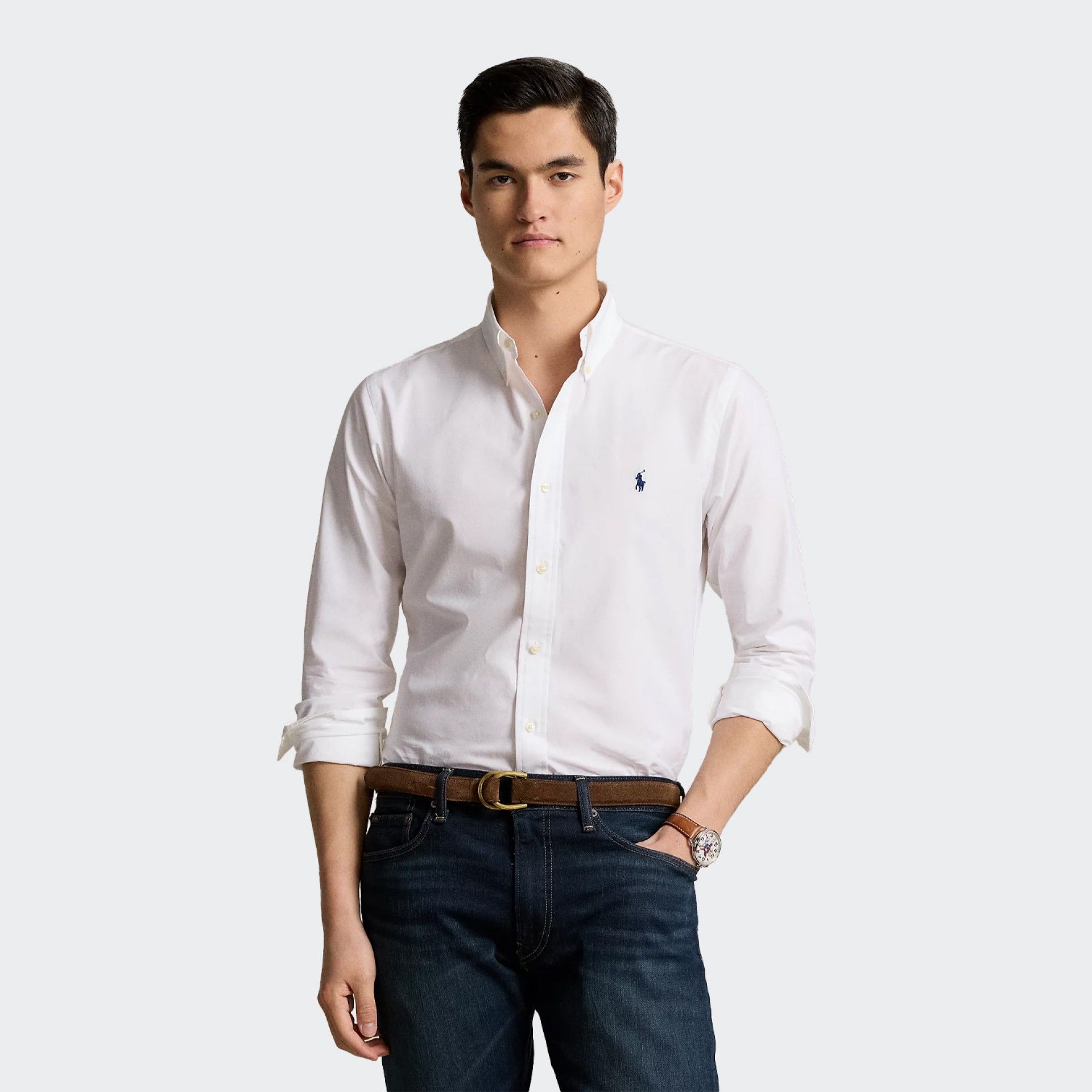 Chemise Slim Fit en Popeline Elastique Polo Ralph Lauren