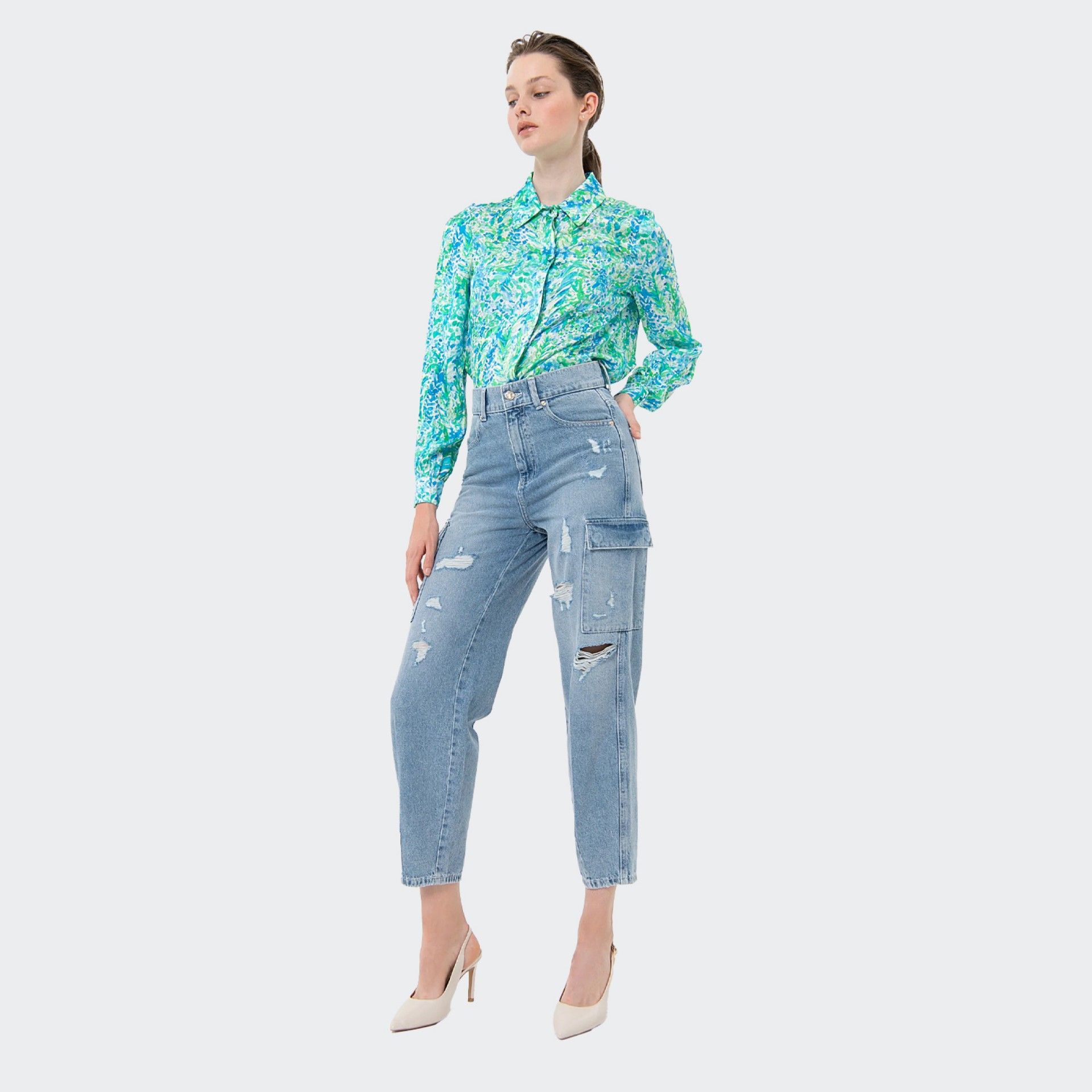 Fracomina Destroy Cargo Jeans