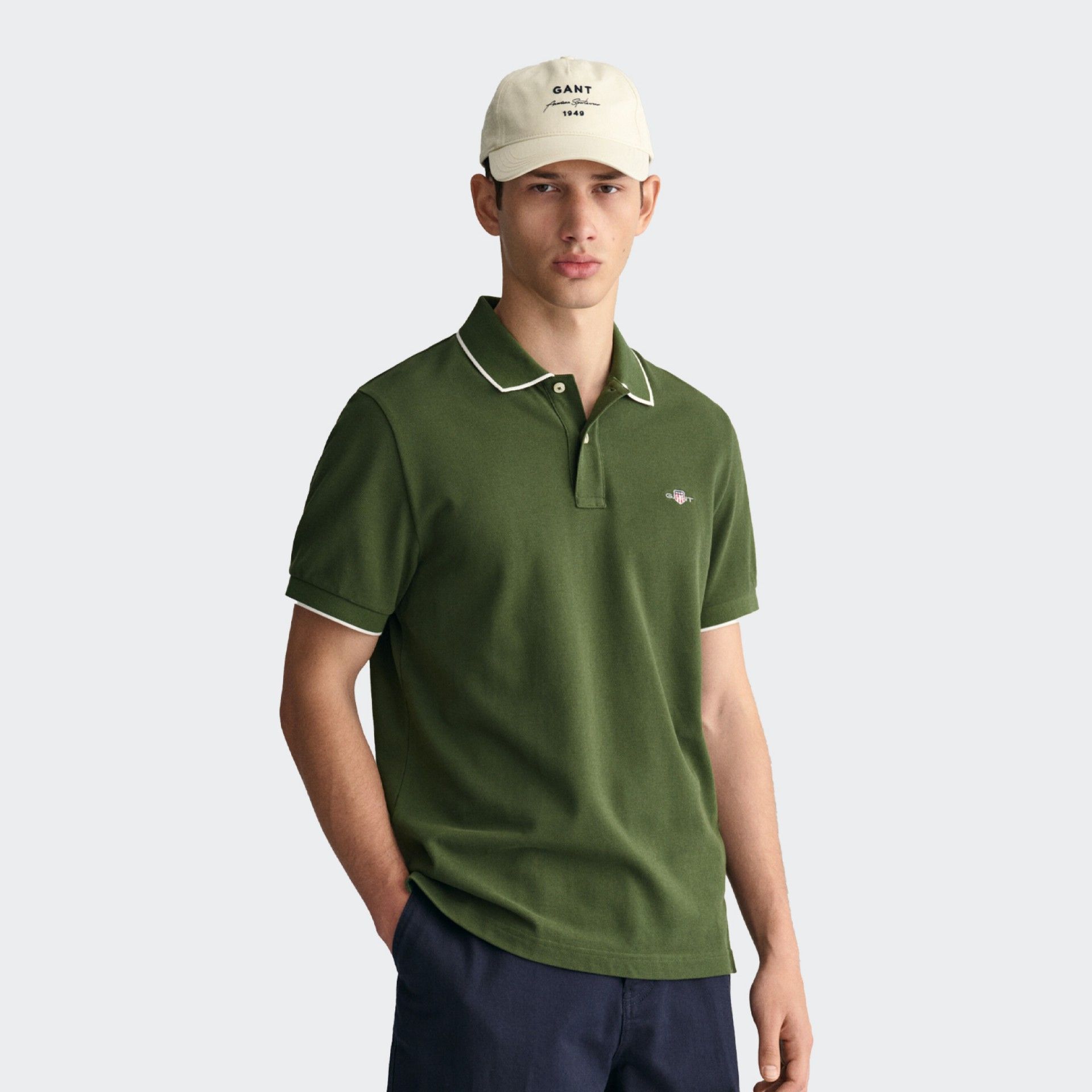 Polo piqué con marco Gant