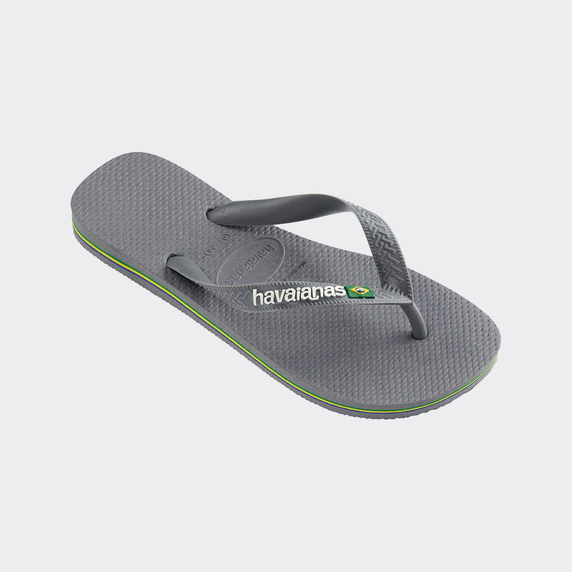 Chinelo Havaianas Slim Brasil Logo Kaki