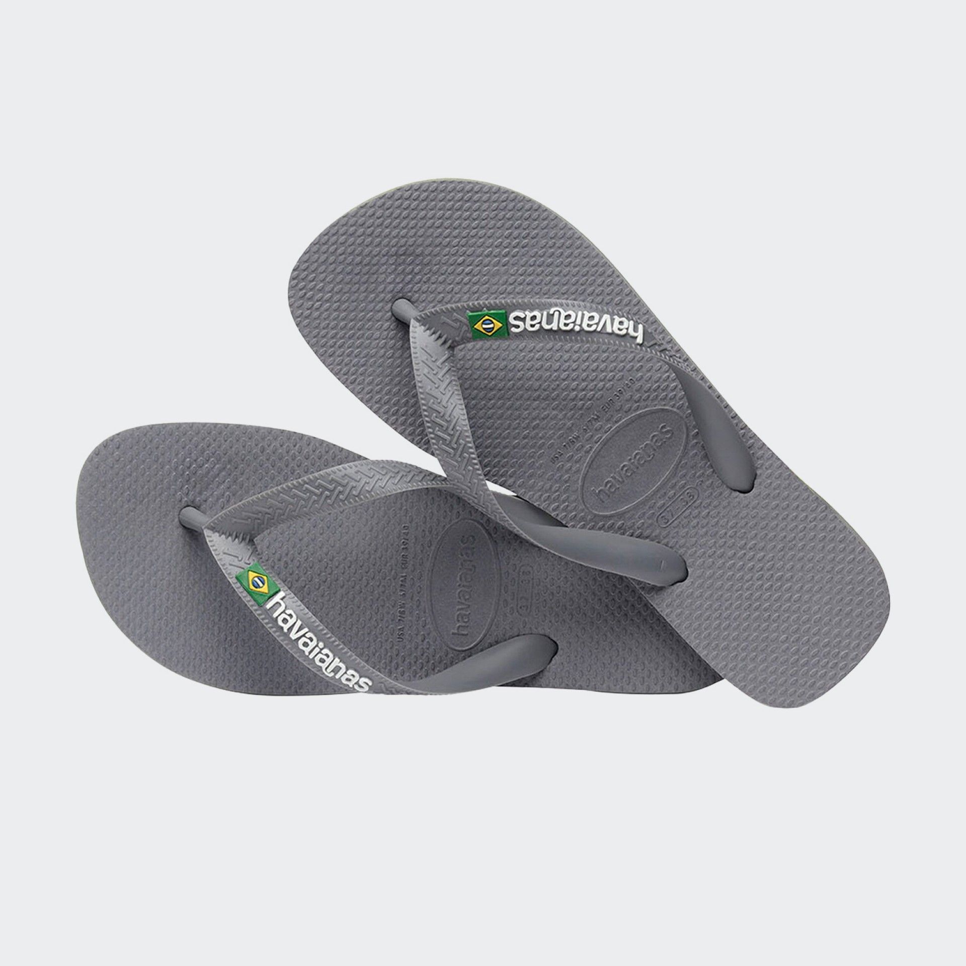 Chinelo Havaianas Slim Brasil Logo Kaki