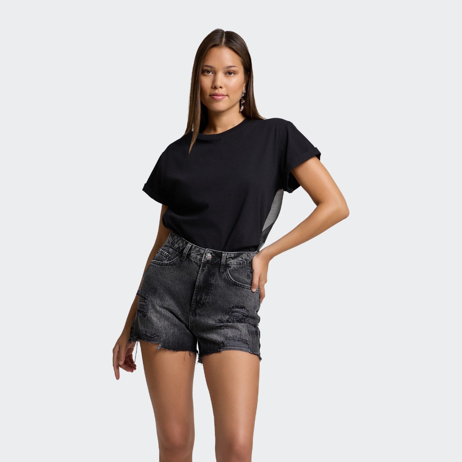 Camiseta de manga remangada BSB