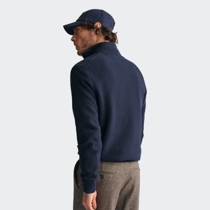 Jersey de Punto con Media Cremallera Gant