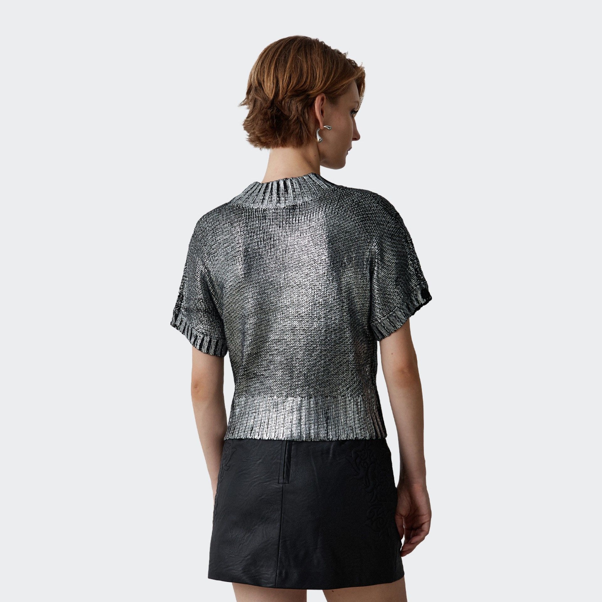 Pull en maille effet métallisé BSB