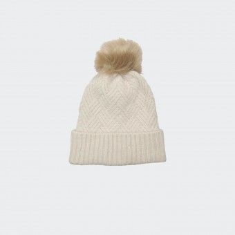 Only gorro color crema