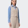 Fracomina Palazzo Trousers in Prince of Wales fabric