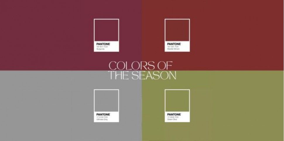 Descobre as cores desta estao: Burgundy, Olive, Cinzento e Castanho