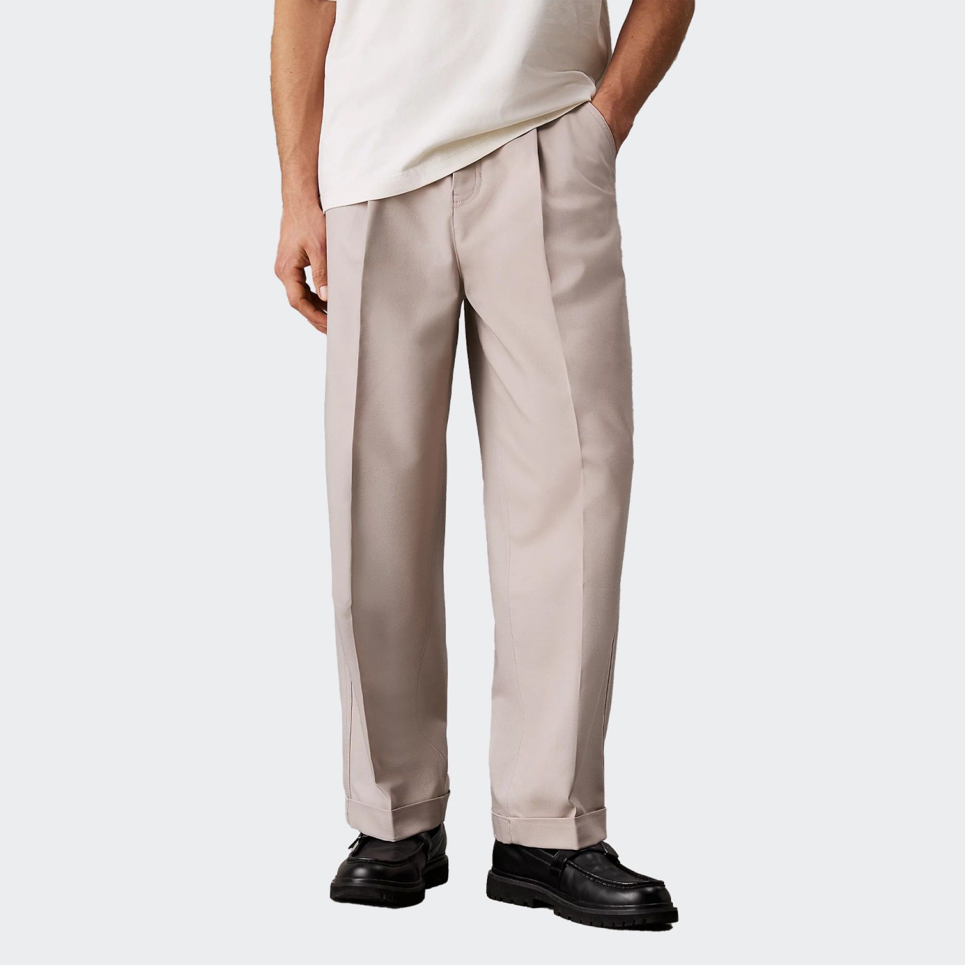 Calvin Klein Relaxed Tailored Twill Pants