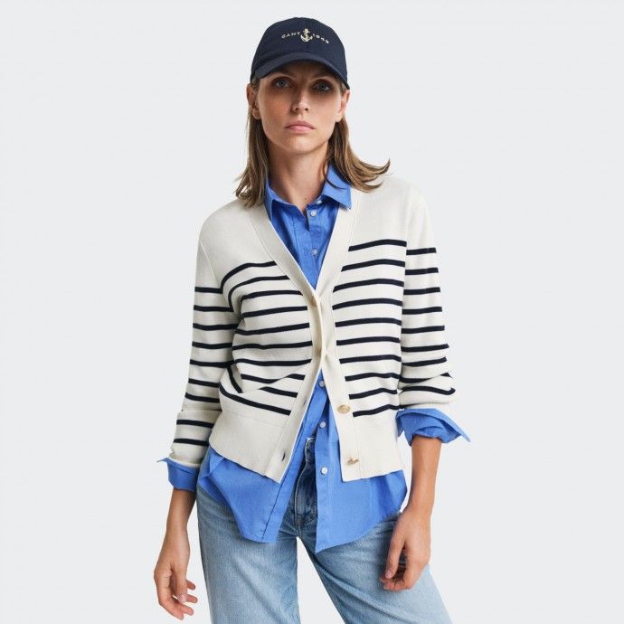 GANT Striped Knit Jacket