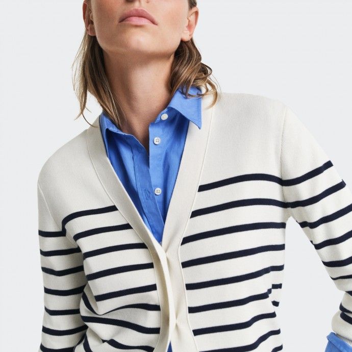 GANT Striped Knit Jacket
