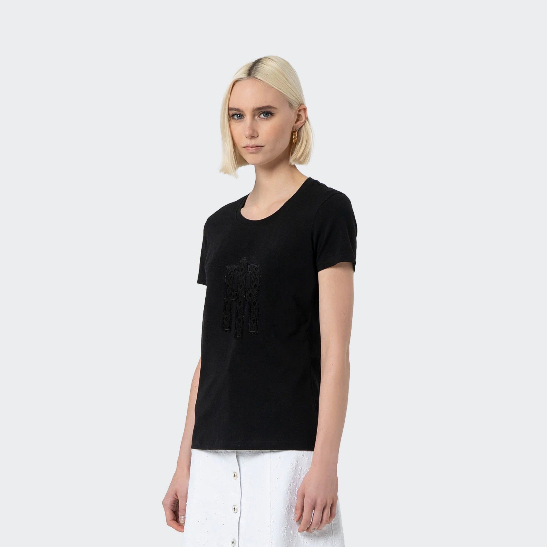 Fracomina T-Shirt Regular Strass