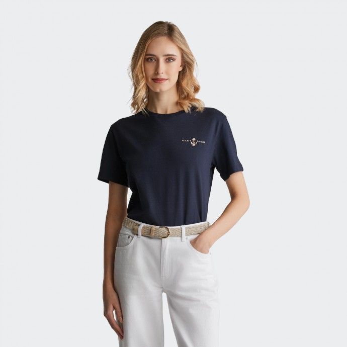 Camiseta Anchor Bordada GANT