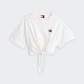 Tommy Jeans Camiseta Cropped Nudo Blanca