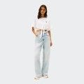 Tommy Jeans Camiseta Cropped Nudo Blanca