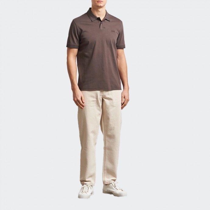 Polo em piqué de algodão Boss