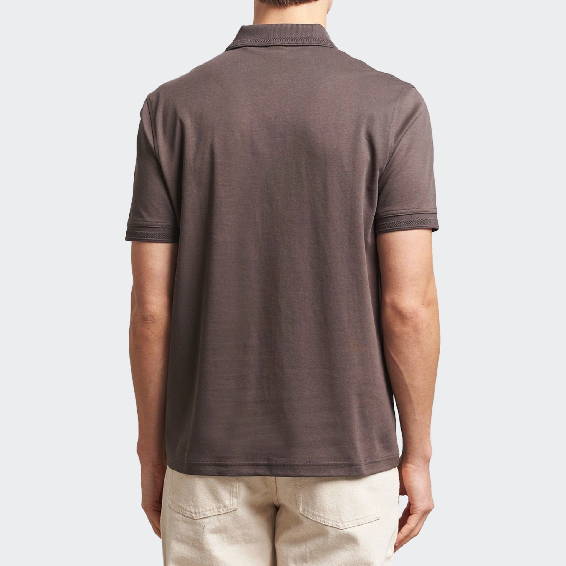 Polo de piqué de algodón Boss