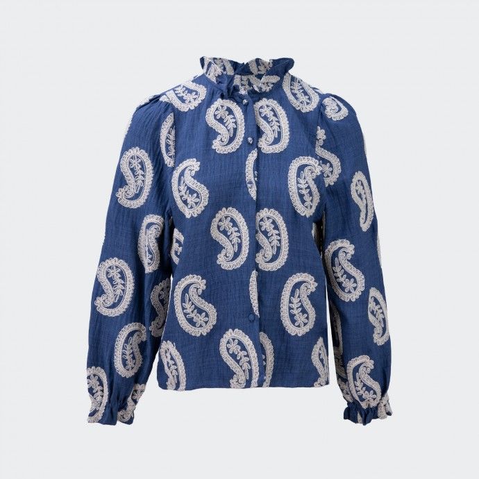 Camisa Bordada Helia Paisley Polin et Moi