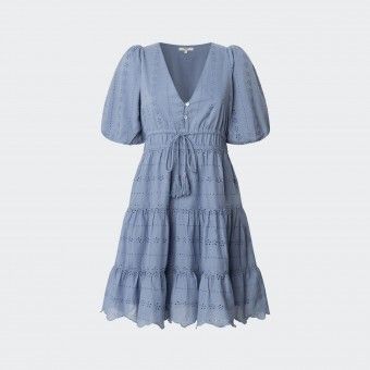 Vestido Curto de Manga Abalonada Pepe Jeans