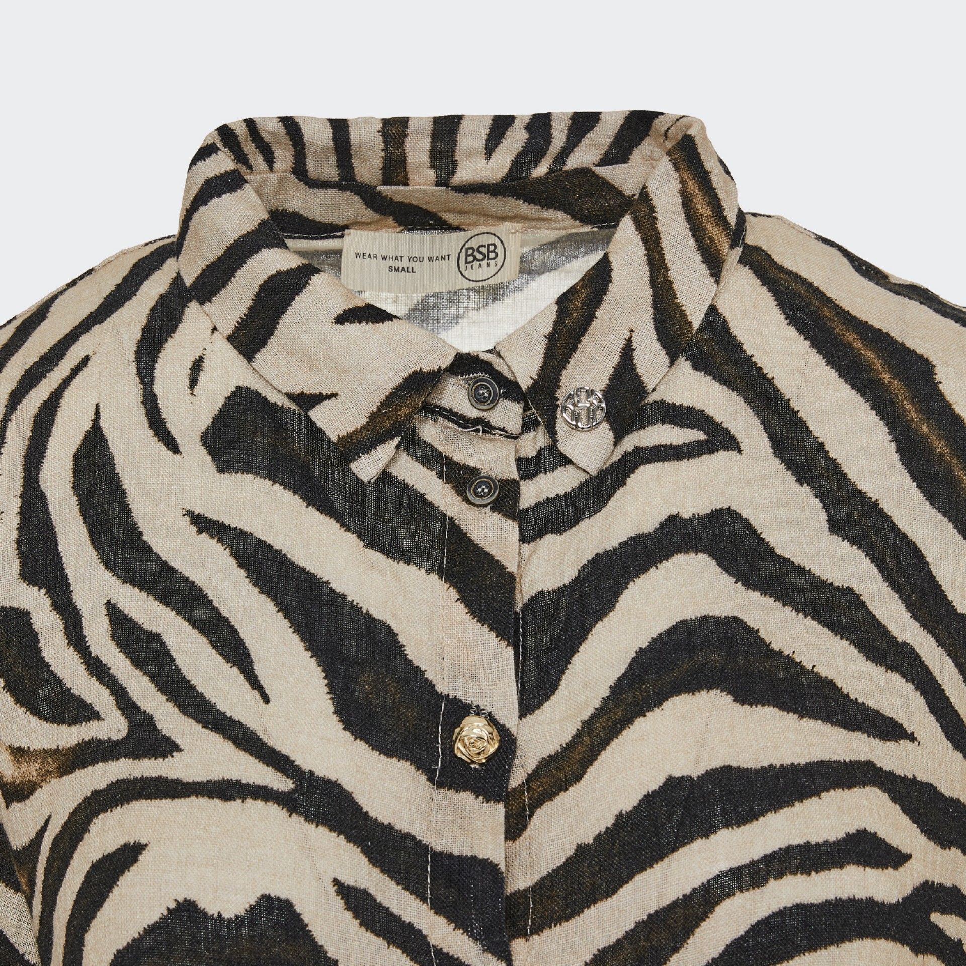 BSB Animal Print Shirt Dress
