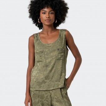 Top com Padro Floral Fracomina