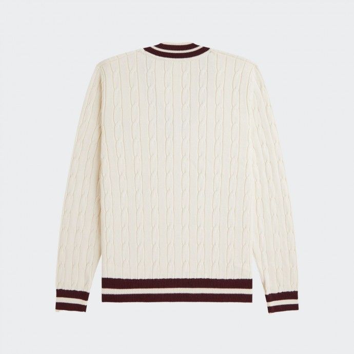 Fred Perry Braided Knit Tennis Sweatshirt