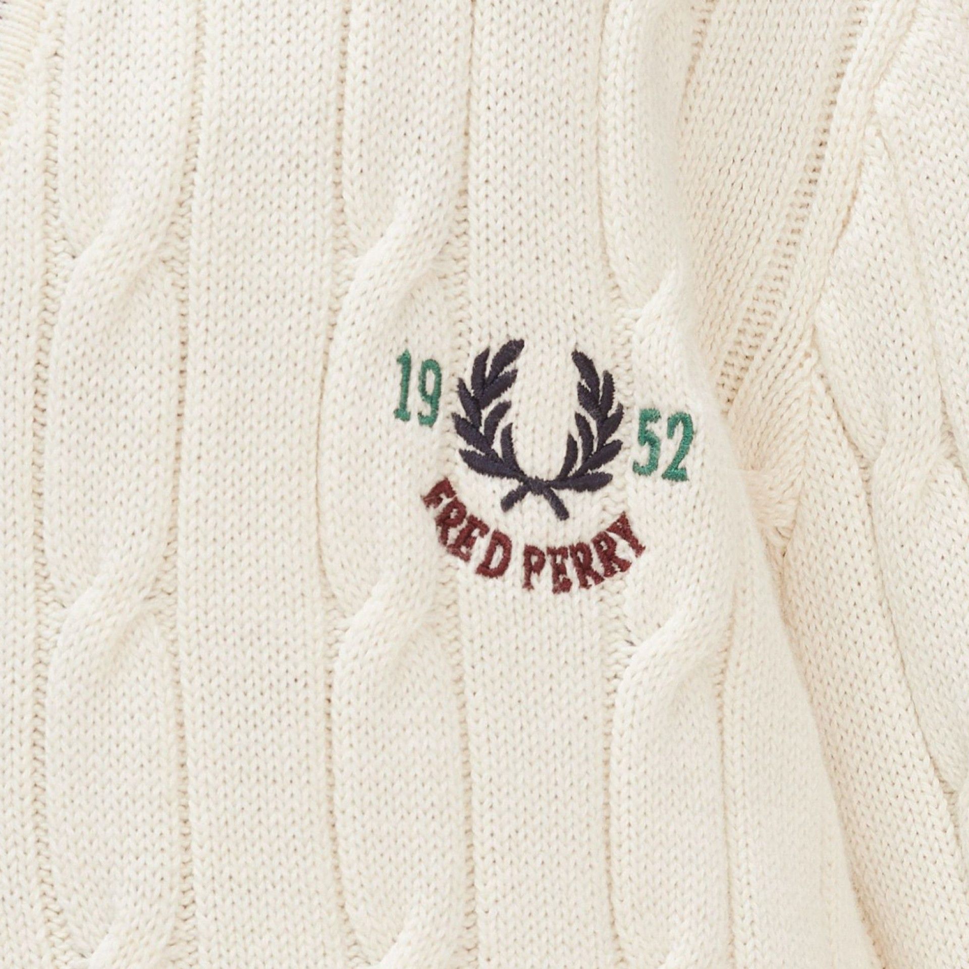 Pull tennis en Maille Tressée Fred Perry