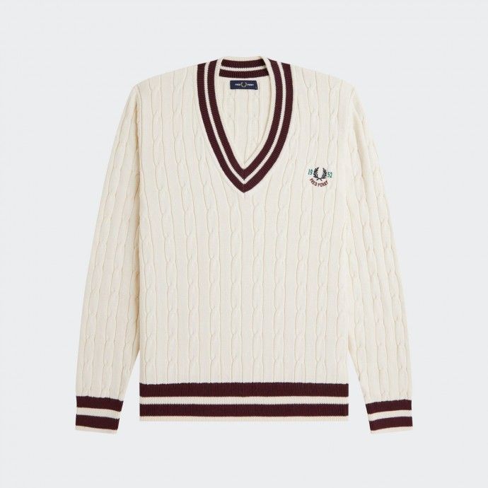 Fred Perry Braided Knit Tennis Sweatshirt