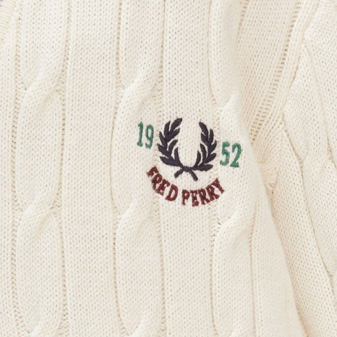 Fred Perry Braided Knit Tennis Sweatshirt