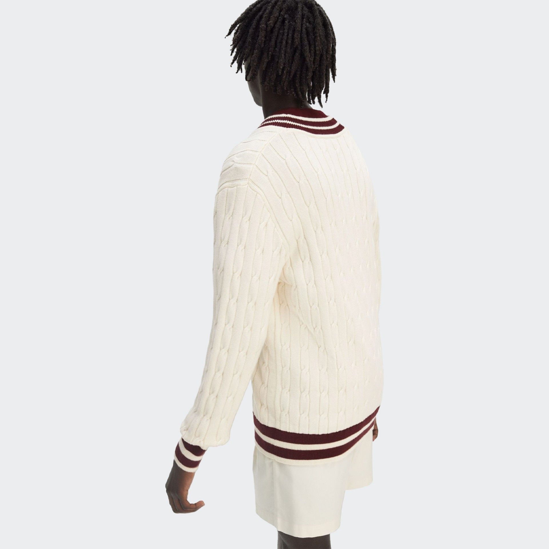 Pull tennis en Maille Tressée Fred Perry
