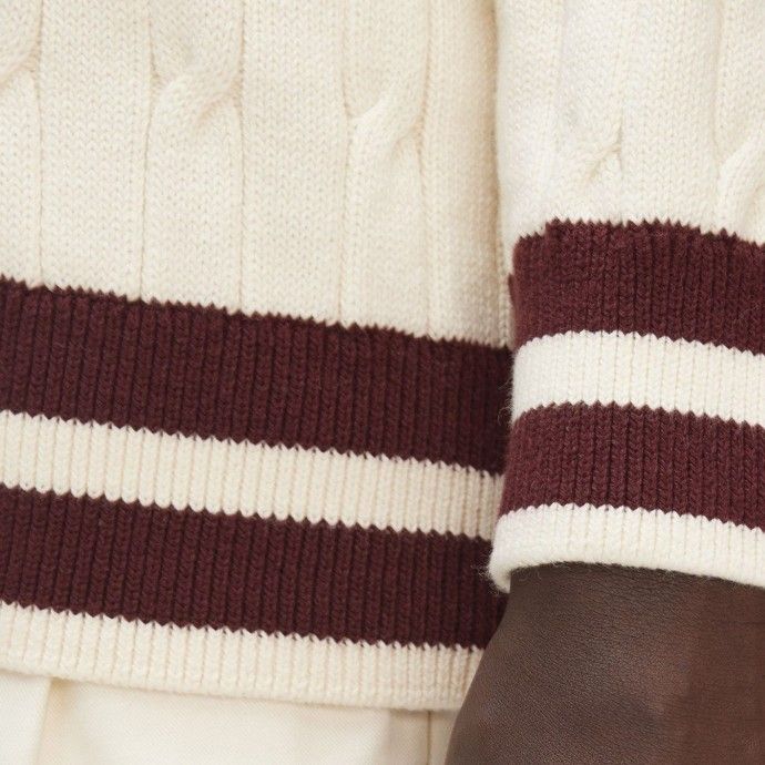 Fred Perry Braided Knit Tennis Sweatshirt