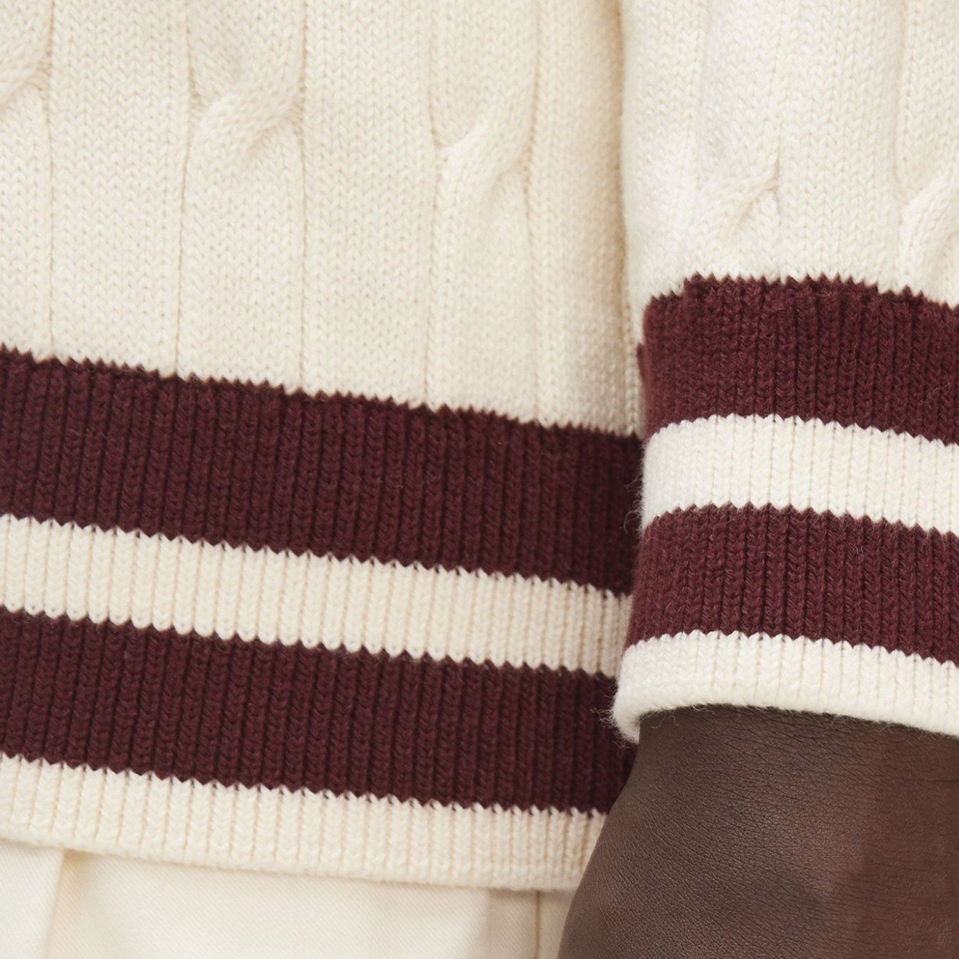 Pull tennis en Maille Tressée Fred Perry