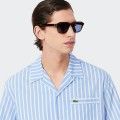 Camisa de Manga Corta a Rayas Lacoste