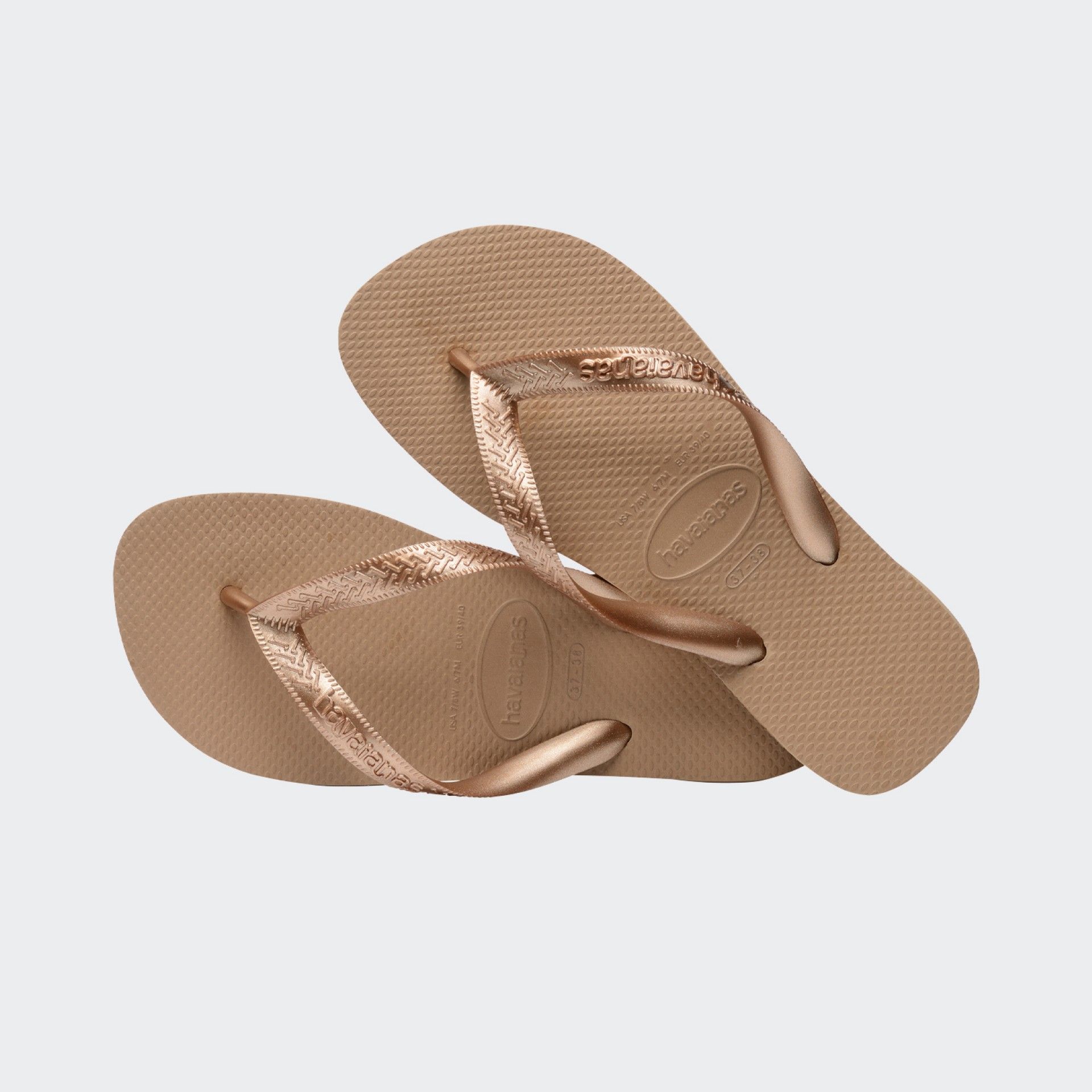 Chanclas Havaianas Top Strips Oro Rosa