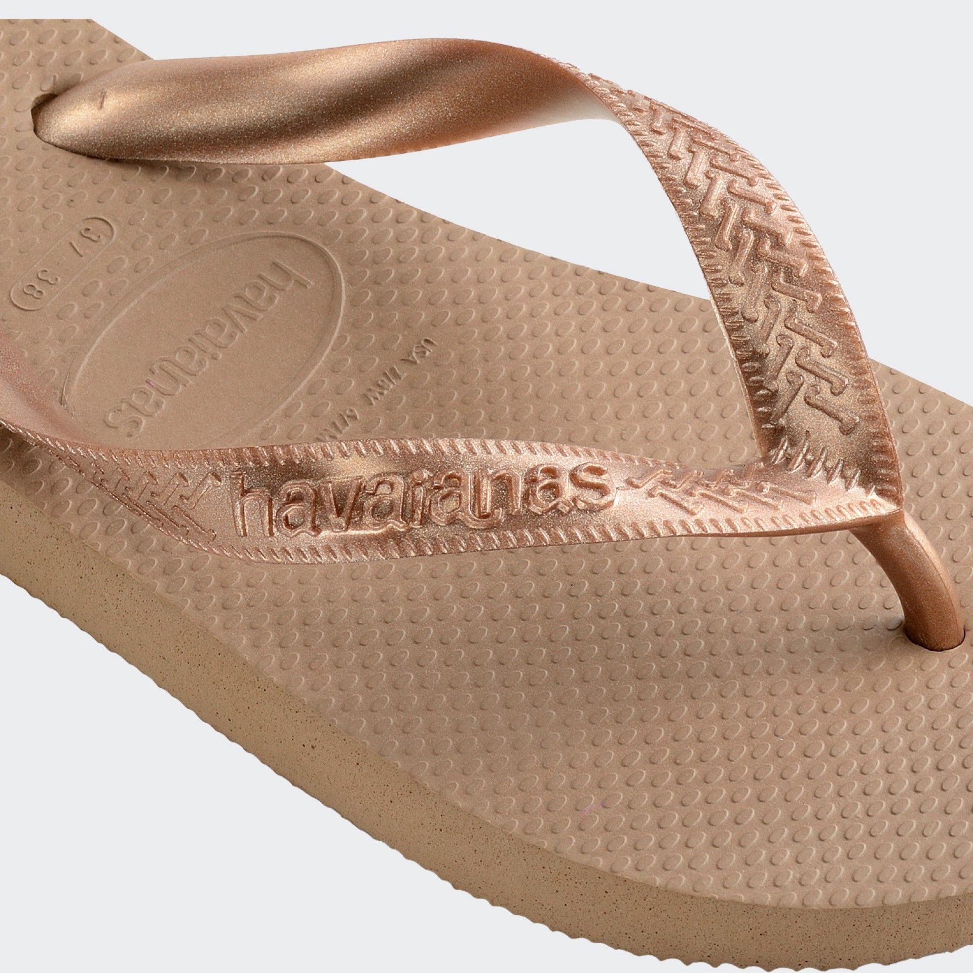 Chanclas Havaianas Top Strips Oro Rosa