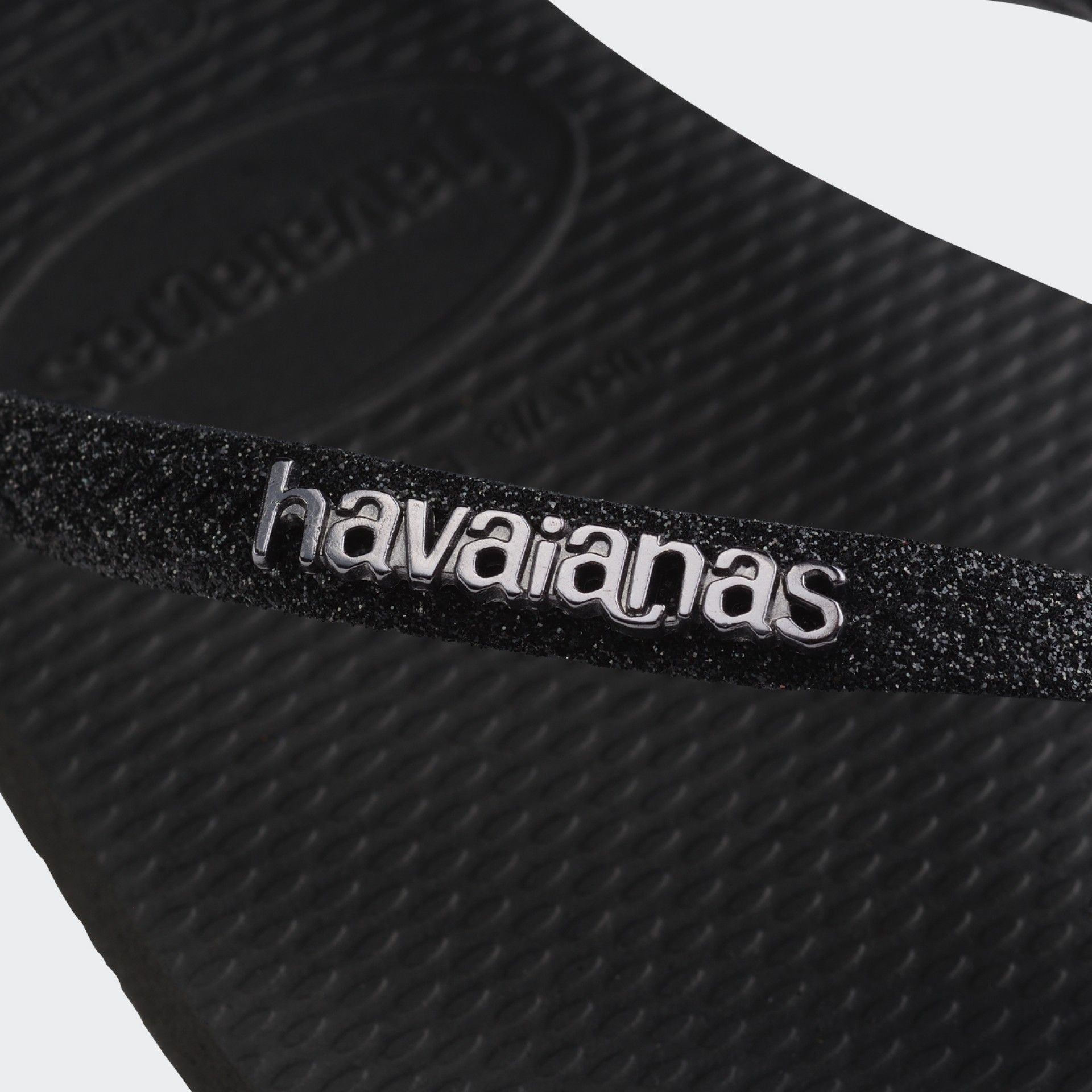 Havaianas Slim Glitter II Black Slippers